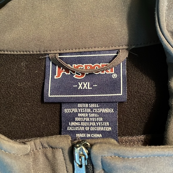 Jansport Jacket Mock Turtleneck Full Zippered Men’s 2XL Black and Gray - Picture 6 of 6